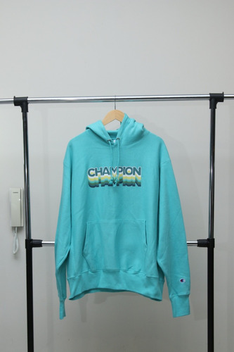 Hoodie Marca Champion Verde Acqua