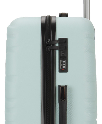 Set Completo De 3 Valijas Para Viaje Zom Linea Wavy | Blue Mint Con Carcaza Rígida, Carro Reforzado Y Candado De Combinación.