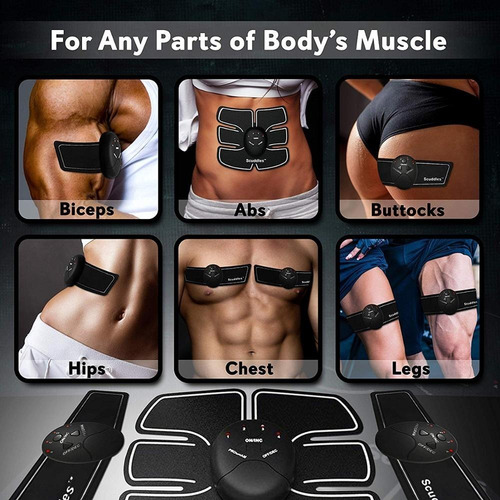 Ems Estimulador Muscular Elétrico Choque Emagrecimento Corpo