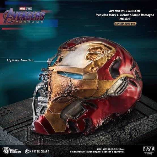Iron Man Mark 85 Heltmet Battle Damaged Avengers Endgame