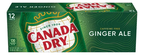 Refresco Canada Dry Ginger Ale 12 Pack Lata 355ml Sin Cafein