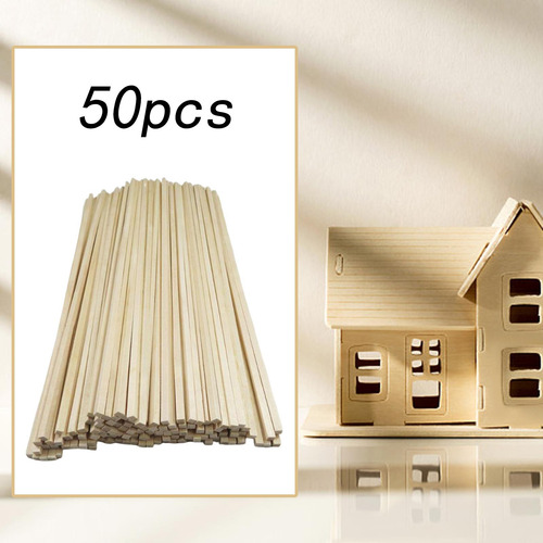 50x Palos Cuadrados Sin Terminar, Palitos De 400x2x2mm