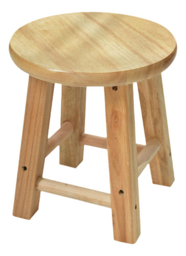 Taburete De Madera Taburete Redondo De Altura 30cm Estilo A