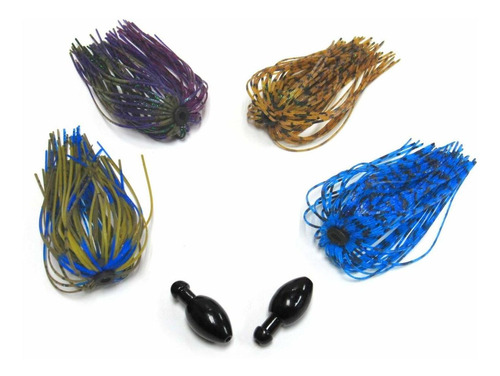 Harmony Pesca Falda Tungsteno Peso Slither Rig Pack 2