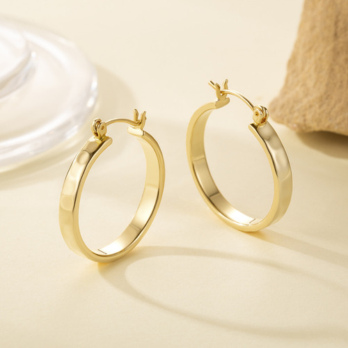 Aretes Arracadas De Oro 14k Grandes Gruesas Mujer Dama 22mm Joyas De Oro Regalos Para Mujer Mama Parejas Niña