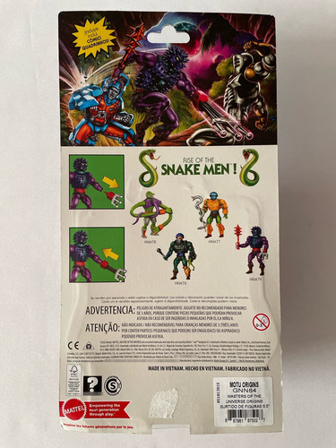 Spikor Motu Origins Wave 14 Retro Play Mattel 2023 Snake Men (Usado)