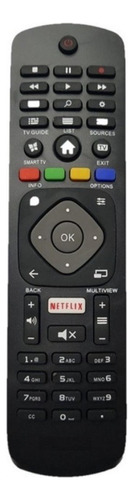 Controle Remoto Tv Philips 4k Smart Tv Sky-8049 Netflix