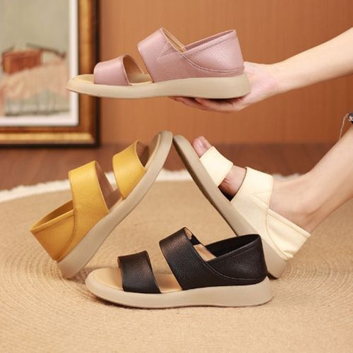 Sandalias Planas Para Mujer Zapatos De Playa Transpirables [