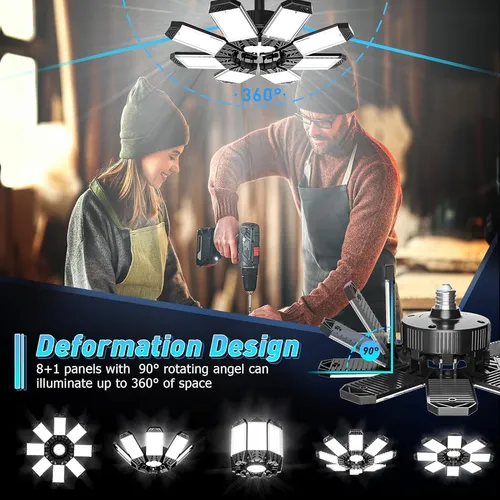 Luces De Garaje De 260 W 26000 Lm, Paquete De 6 Luces Led
