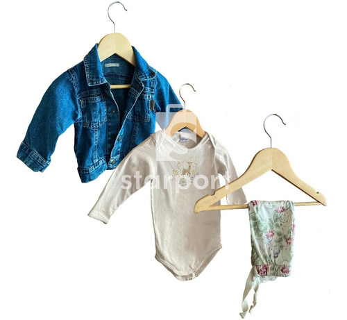 Imagen 8 de 10 de Perchas De Madera 1ra Calidad Infantiles Pack 50