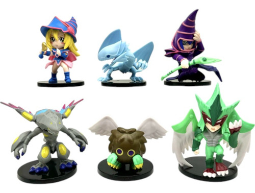 Set 6 Figuras Yugioh! Chibi 5-10cm Mago Oscuro Bobblehead