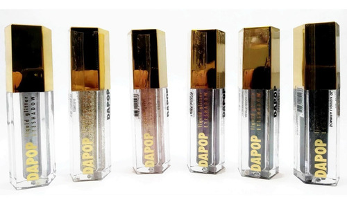 Imagen 7 de 10 de Sombra De Ojos Liquida Con Glitter Dapop Original