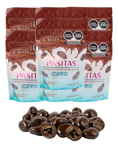Chocolate Amargo Pasitas Sin AzĂșcar 100 G C/u Suiza
