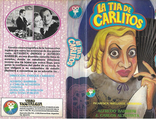 La Tía De Carlitos Vhs Alfredo Barbieri Juan Carlo Altavista