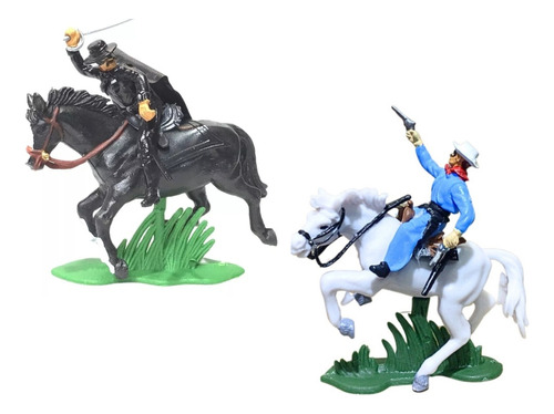 El.zorro Y Llanero Solitario A Caballo Soldaditos Coleccion