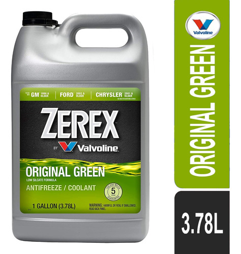 Refrigerante Valvoline Zerex Verde Concentrado 5 Años 1 Gal