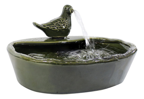 Fuente Solar Con Paloma Verde, Patio-trasero, 7 Bomba Bajo