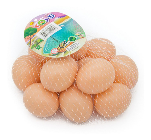 Kit 12 Ovos Artificiais De Plástico Serve Para Indez Galinha