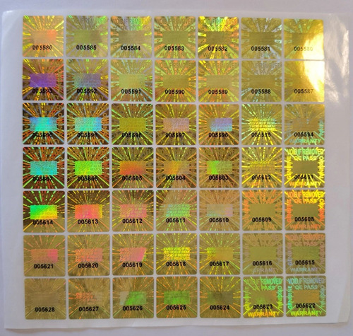 200 Sellos Control Calidad Numerados Void Garantía 20x20mm