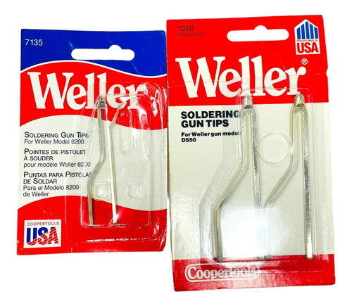 2 Pack Weller 7135w - 7250w Soldering Gun Tips Made In U Eeh