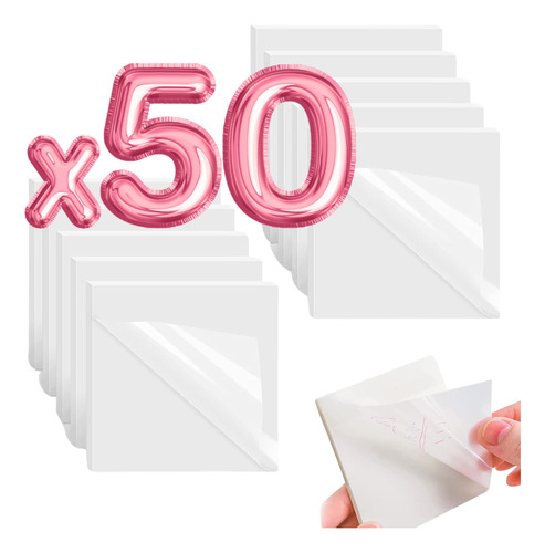 Notas Adhesivas Transparente Impermeable 50 Pz Block Full