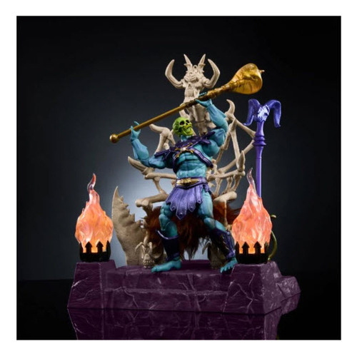 Skeletor With Havoc Throne - New Eternia - Detallle Empaque (Usado)