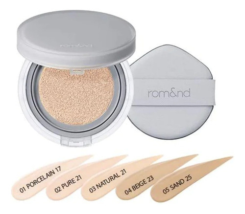 Base de maquillaje en cushion Rom&nd Nu Zero tono 25 - 15g