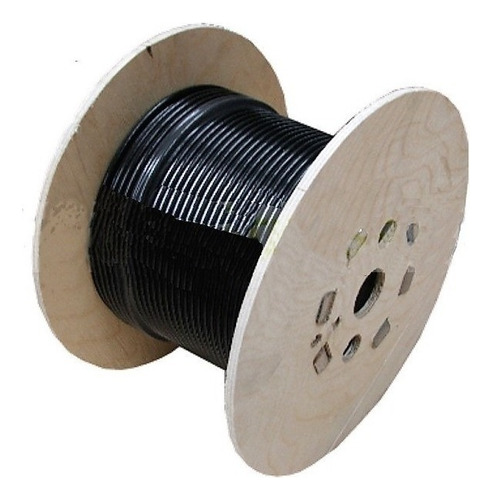 Cable Acero Forrado Negro 5mm 6x19+1 Gimnasio Rollo 30mts