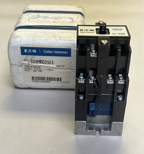 Eaton Cutler-hammer,d26mrd31a1,relay Type M 120v Coi Ccs