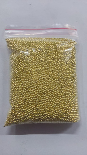 200 Gramas Caviar De Metal Unhas Cor Dourado