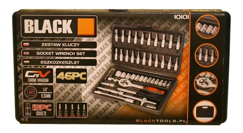 Caja Set Juego De Tubos 1/4 46 Piezas Torx Allen Ph Crique
