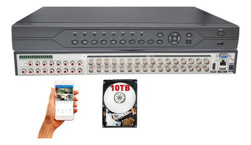 Evertech Dvr Seguridad Canal Disco Duro Tb Grabadora Entrada