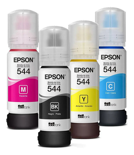 Tinta Original Epson 544 L3210 L3250 Pack 4 Colores