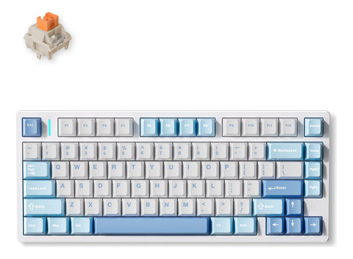 Teclado Gamer Mecanico Inalambrico Mchose Z75 Azul Metal Teclado Azul Mcz754s Idioma Inglés Us