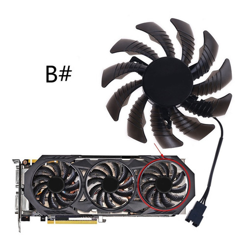 (1 Set) Ventilador De Gráficos Gigabyte Gtx970 De 75 Mm, 3 P