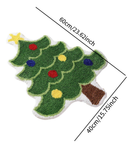 2 Alfombra De Árbol De Navidad Nórdica Antideslizante