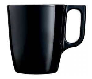 Taza Flashy Black Luminarc 250 Cc Vidrio Casa Valente