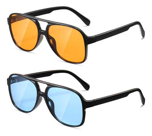 Masdun Gafas De Sol Estilo Aviador Cuadradas Retro 60#0 Ldsa