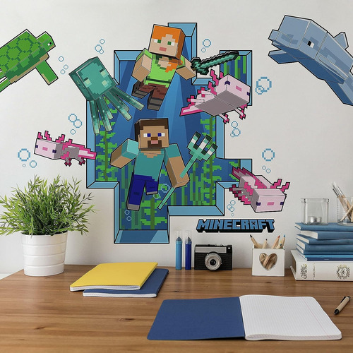 Vinilo Decorativo De Pared - Minecraft Gigante