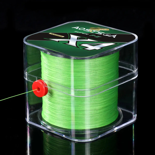 Linha Multifilamento AOSTSOA Pe 4 Fios 500m 0.23mm 11kg Verde Pesca Forte X4