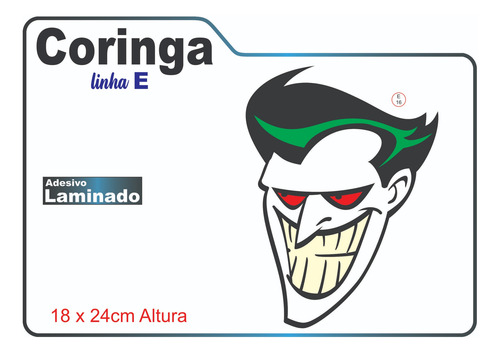 Adesivo Coringa Rosto - Laminado - E16