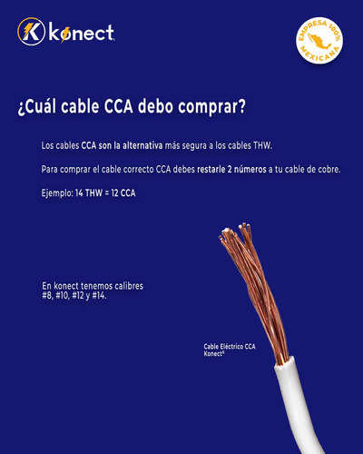 Cable Electrico Cca Calibre 8 Verde Rollo 100m Konect