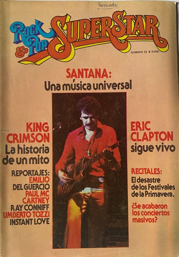 Super Star, Santana, Eric Clapton, 1979, 44 Pp, F21b7