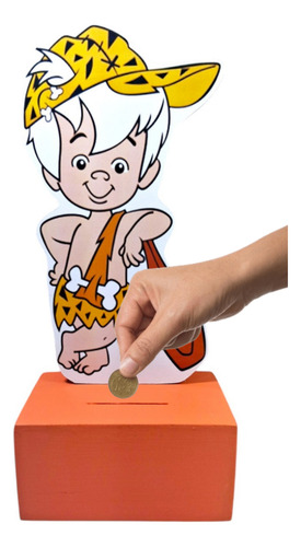 Alcancia Centro De Mesa O Recuerdo Bamban Picapiedra Bam Ban Naranja