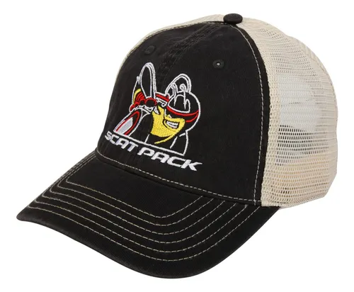 Dodge Scat Pack Snapback Hat Prenda De Sarga Negra Lavada