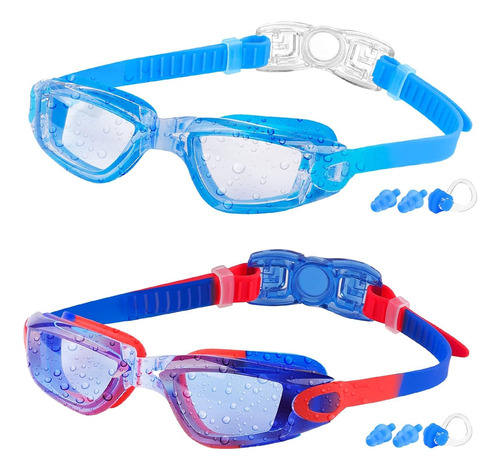 Gafas De Natación Unisex Cooloo X2u Azul Y Rojo