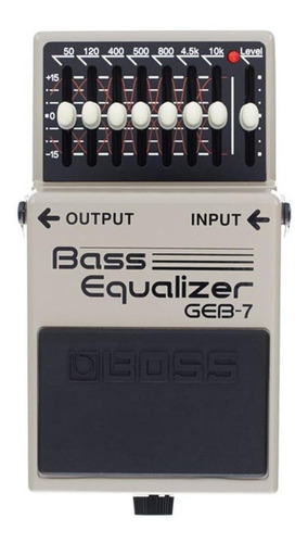 Pedal de efeito Boss Bass Equalizer GEB-7  cinza