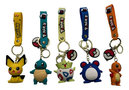 Llavero Importado Goma 3d Pokemon Charmander Squirtle Pichu Marill