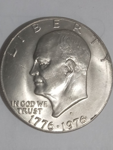Moneda One Dollar Eisenhower 1776-1976 D. Muy Escasa Letra D