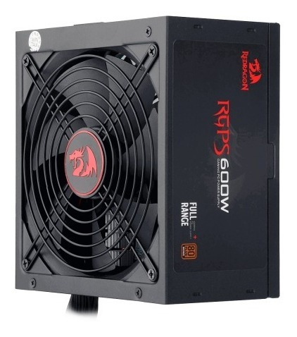 Imagen 2 de 9 de Fuente Redragon 600w 80 Plus Bronze Gamer Rgps Gc-ps002